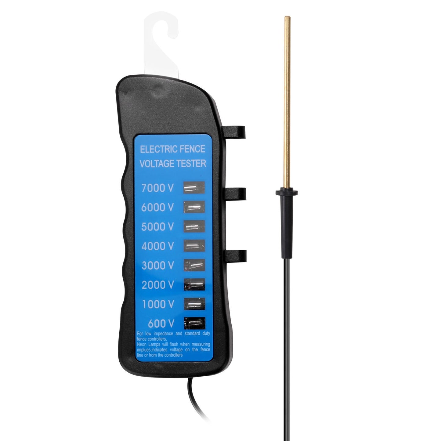 600V-7KV Garden Electric Fence Tester With 8 Indicator Light Voltmeter Device