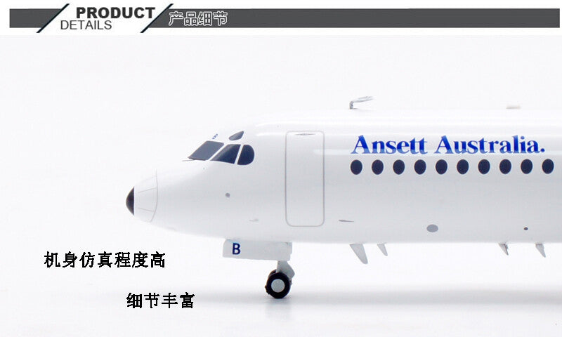 1:200 InFlight Ansett Australia Fokker F-28-4000 Passenger Plane Diecast Model