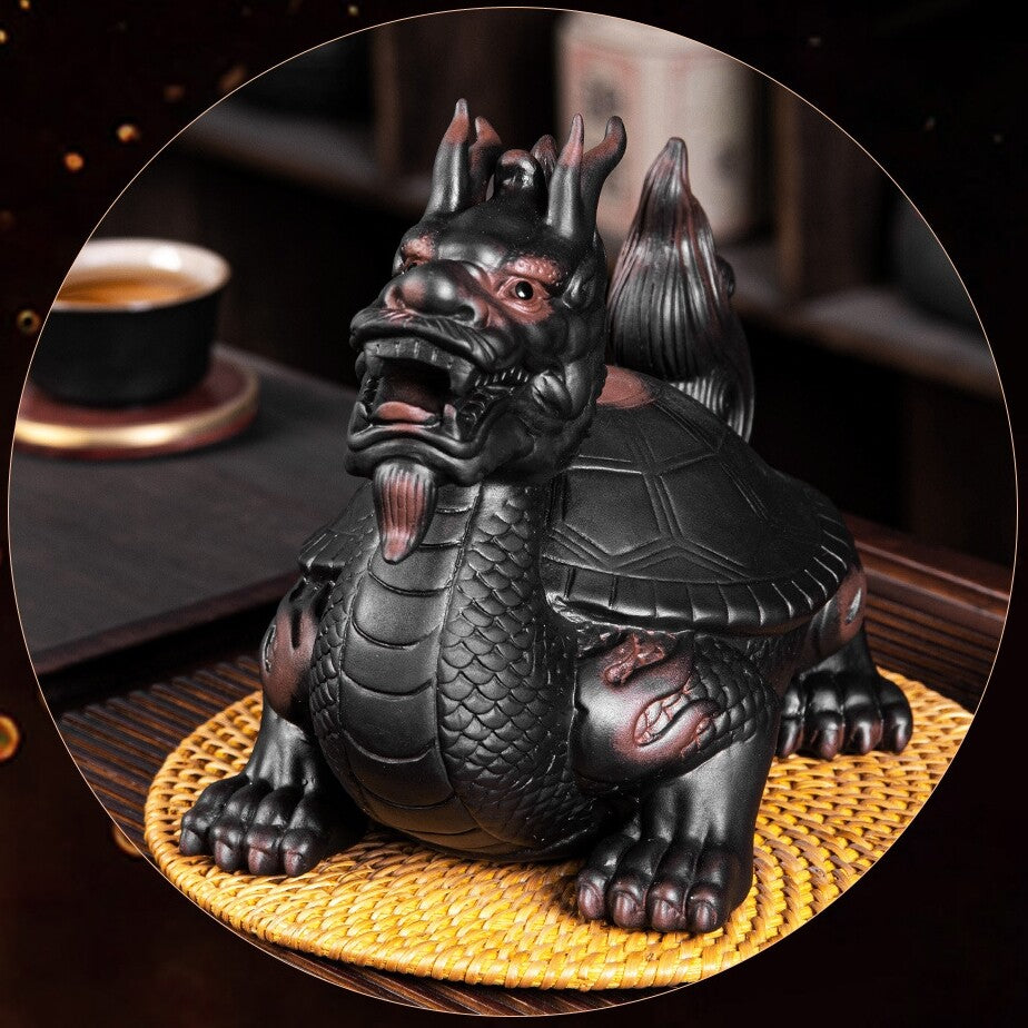 full handmade carved artware wealhty mascot business gift yixing zisha tea pet