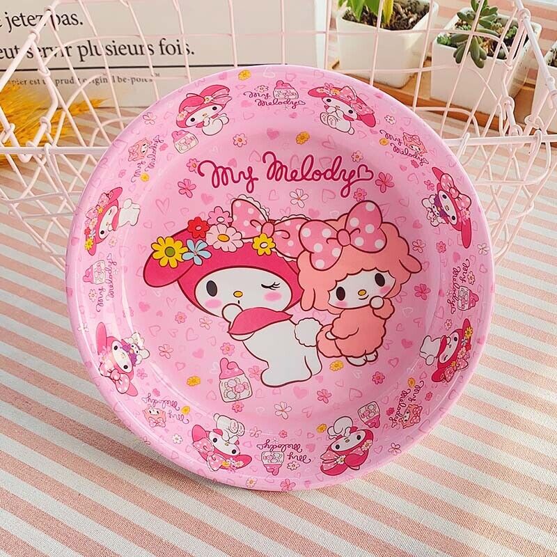 Cute My Melody Hello Kitty Fruit Dishes Bowl Cartoon Food Plate Home Tableware