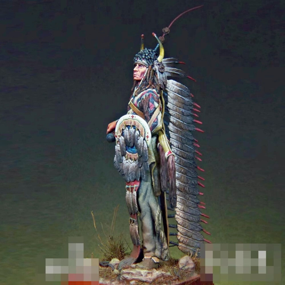 1/24 resin figure model Ancient Black Foot Blood Warrior Unassembled Unpainted