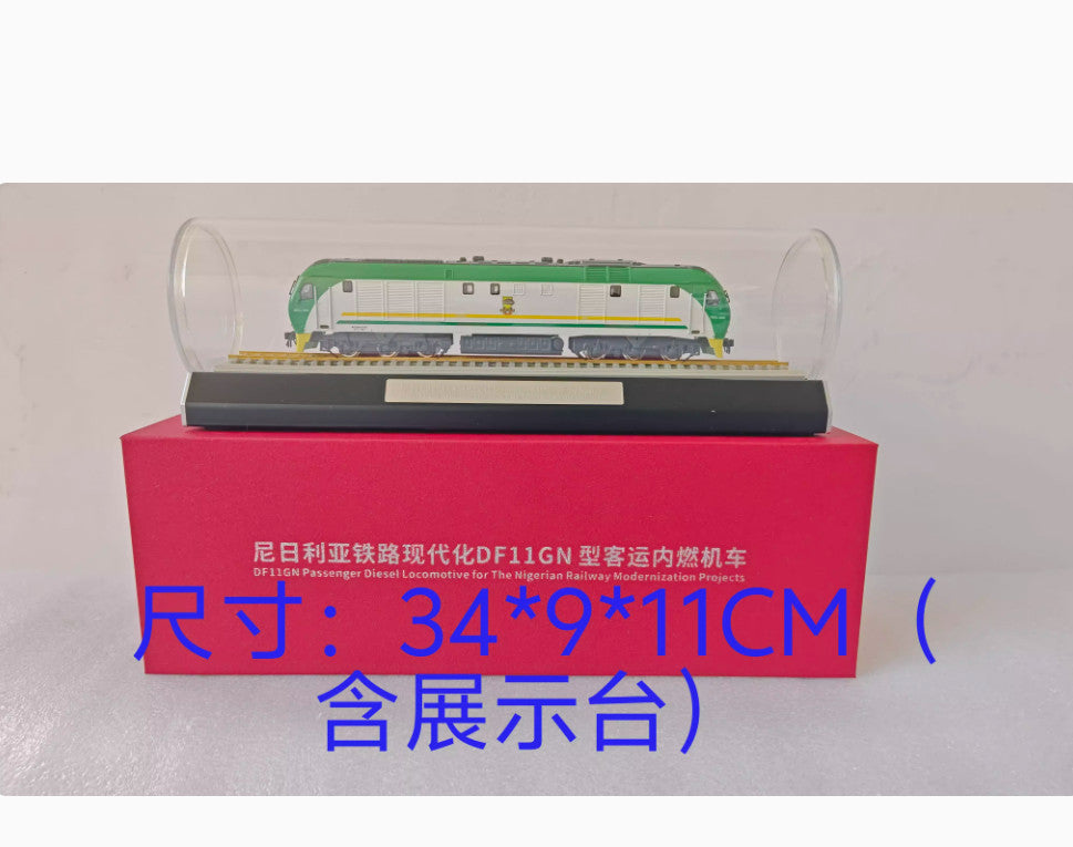 1:87 DF11GN Passenger Diesel Locomotive for Nigerian Railway Train Diecast Model