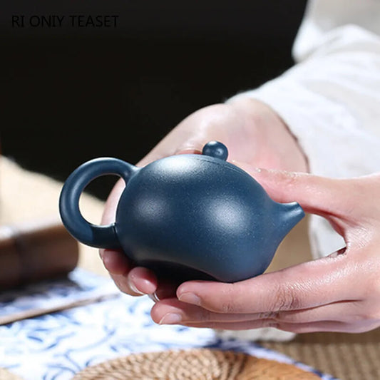 100ml Yixing Handmade Purple Clay Teapots Ball Shaped Infuser Xishi Tea Pot
