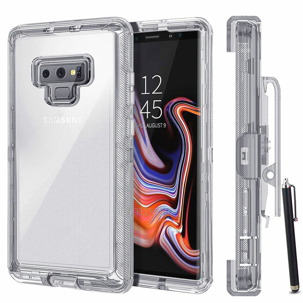 Luxury Clear Case Kickstand Clip Stand Holster Cover For Samsung Galaxy Note 9