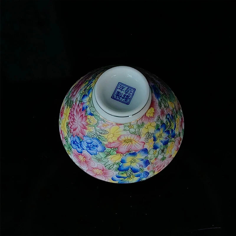 2PCS Chinese Porcelain Ceramic Glaze Vintage Jingdezhen Cup For Kung Fu Tea