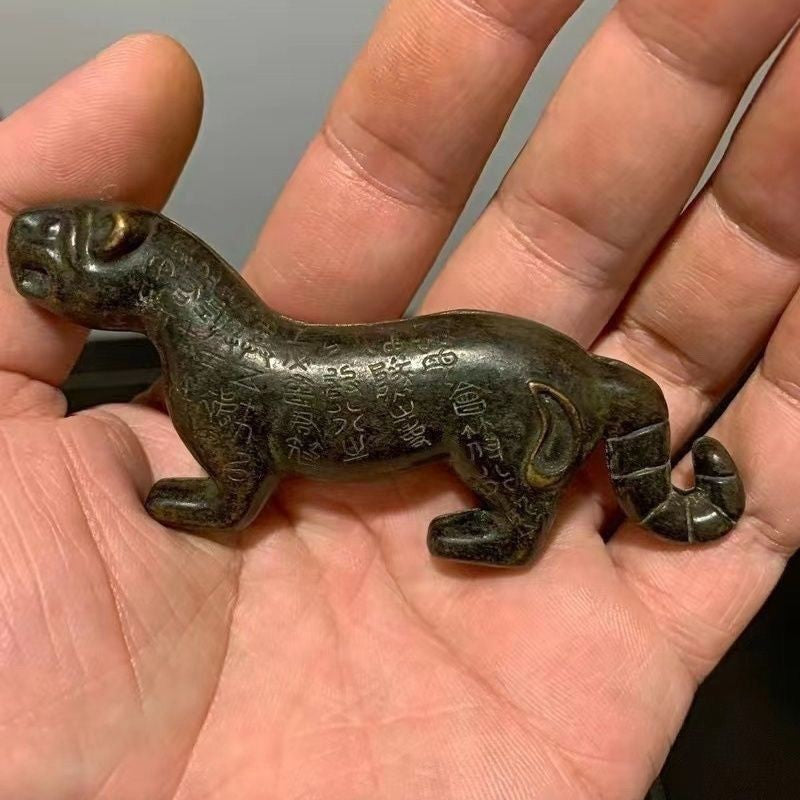 Antique Chinese Tiger Tally Pair Ancient Military Token Collectible