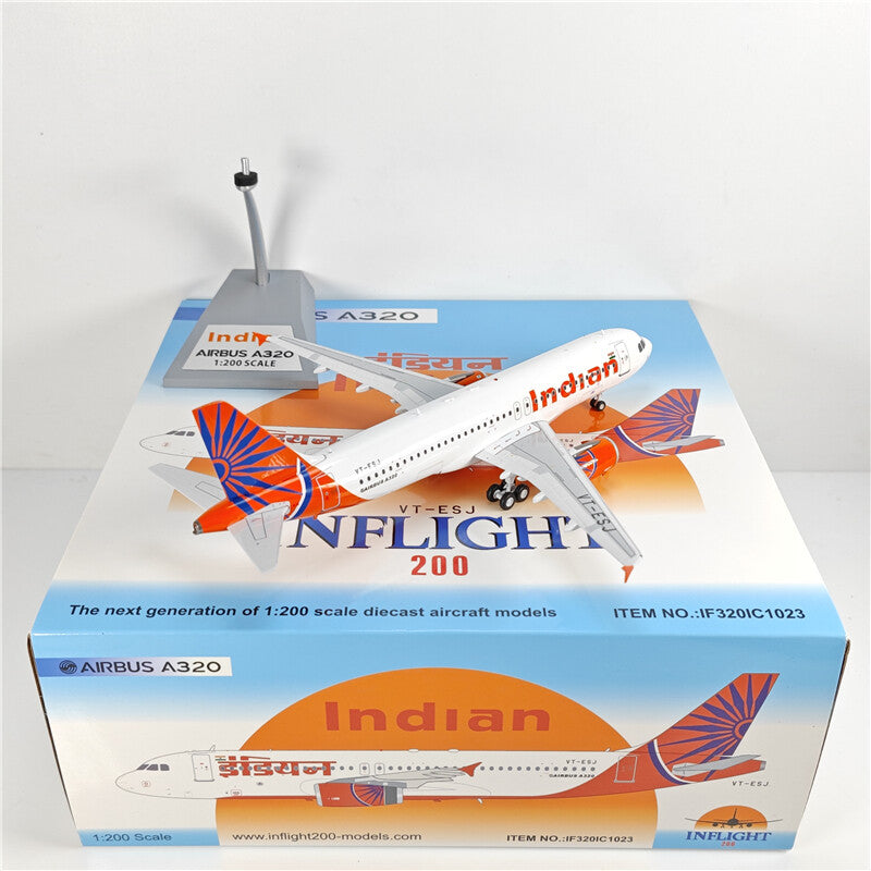 1:200 Inflight Indian AIRBUS A320 Passenger Airplane Diecast Aircraft Model