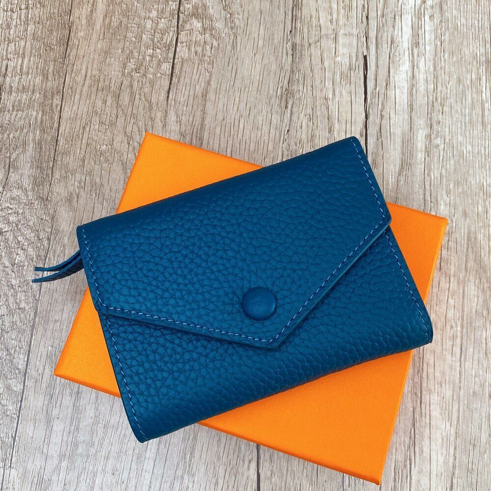 Genuine Leather Wallet Women Classic Coin Purse Credit Card Holder Zipper Pouch