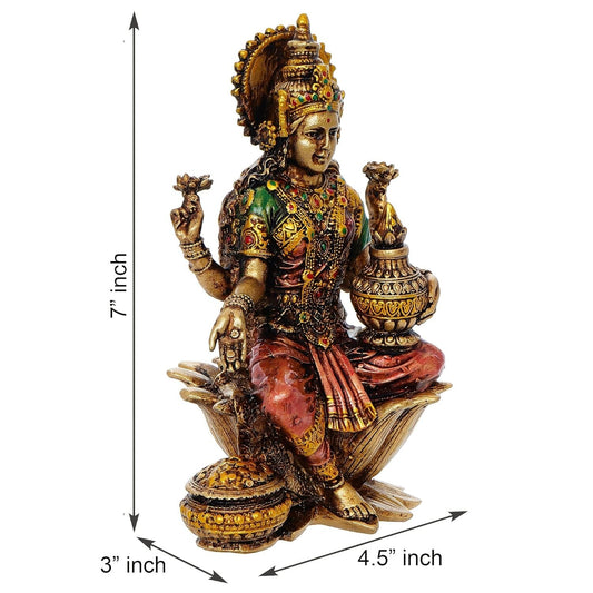 Hindu God Lord Godess Lakshmi Maa For Money & Wealth Statue Idol Figurine