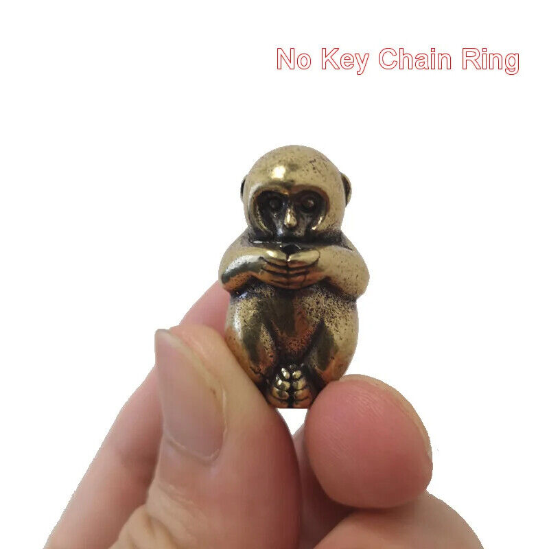 Incense Holder Mini Vintage Brass Monkey Statue Figure Home Sculptures 2.9x1.5cm