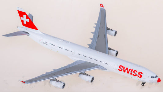 1:400 JC Wings Swiss Airbus A340-300 Airplane Diecast Aircraft Plane Model