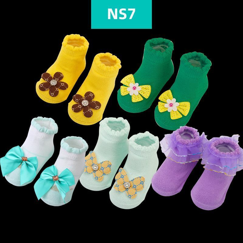 Newborn Baby Socks 5 Pairs Infant Cotton Girls Lovely Short Clothes Accessories