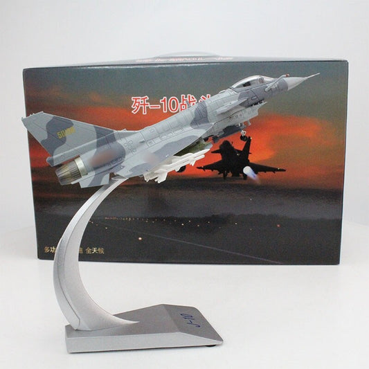 1:72 25CM China Air Force J-10 Fighter Plane Diecast Military Aircraft Model
