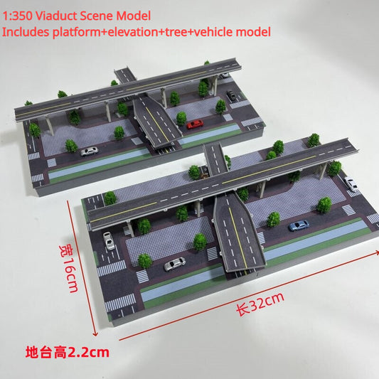 1/350 Building Model Viaduct Model City Railroad Layout Scene Model Gift