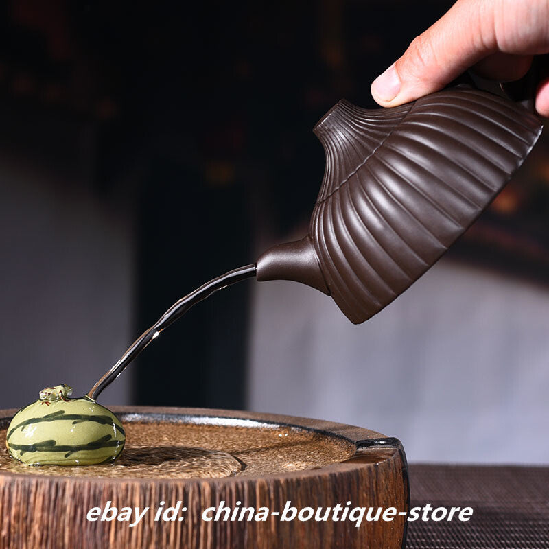 Fine China Yixing Zisha Pottery 200cc Purple Clay Teapot Handmade Wine Tea Pot