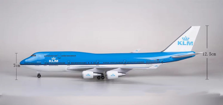 1:150 47CM KLM BOEING 747-400 Aeroplane Landing Gear Resin Aircraft Plane Model