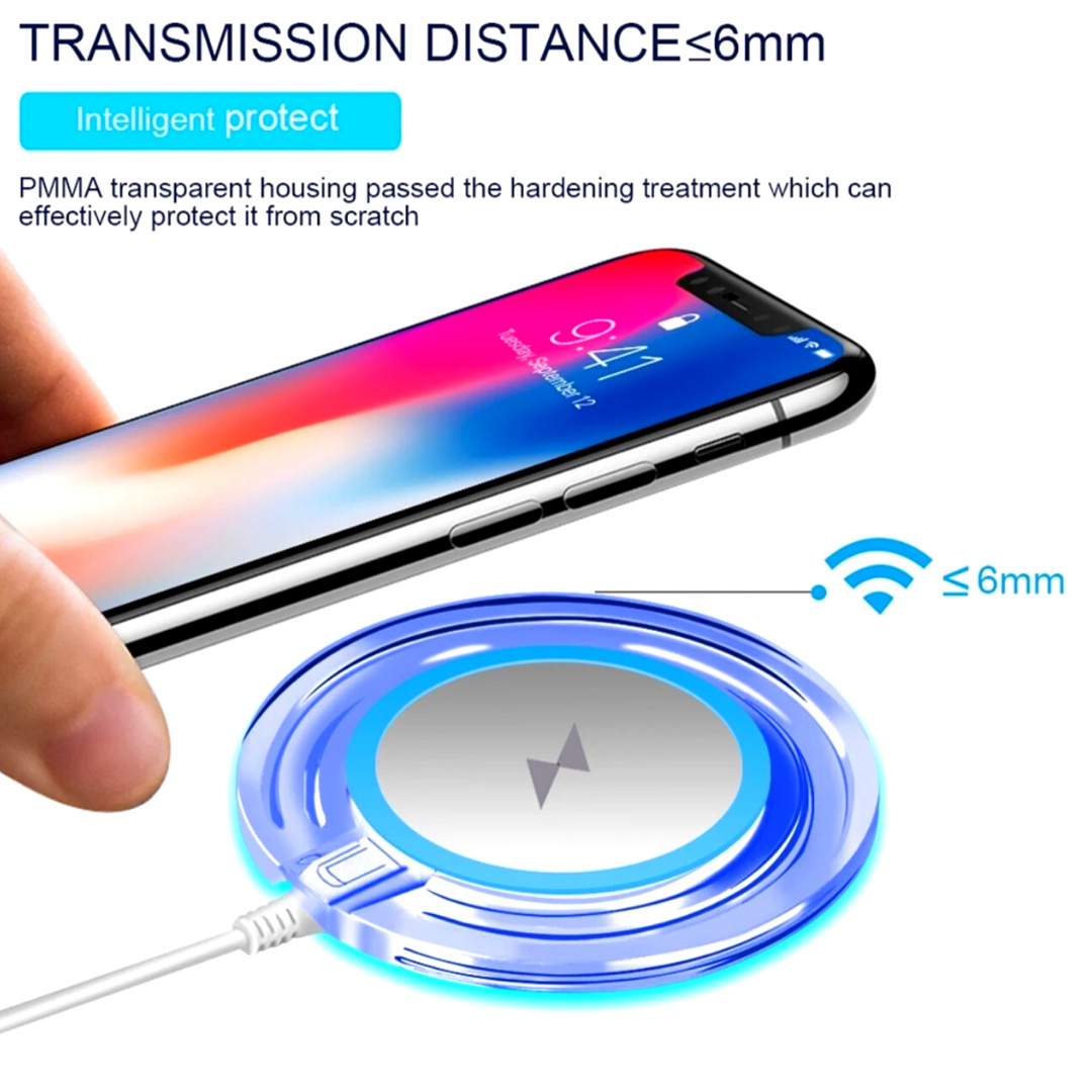 Cargador Inalambrico Carga Rapida Para Telefonos Celular Universal Casa Oficina