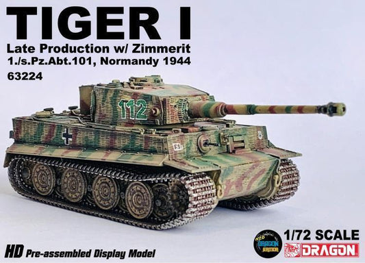 1/72 Tiger Tank Model Later Stage with Antimagnetic Armor