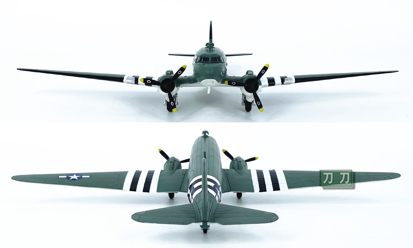 1:100 WLTK USA C-47 UH-XUX Airfreighter Plane Diecast Military Aircraft Model