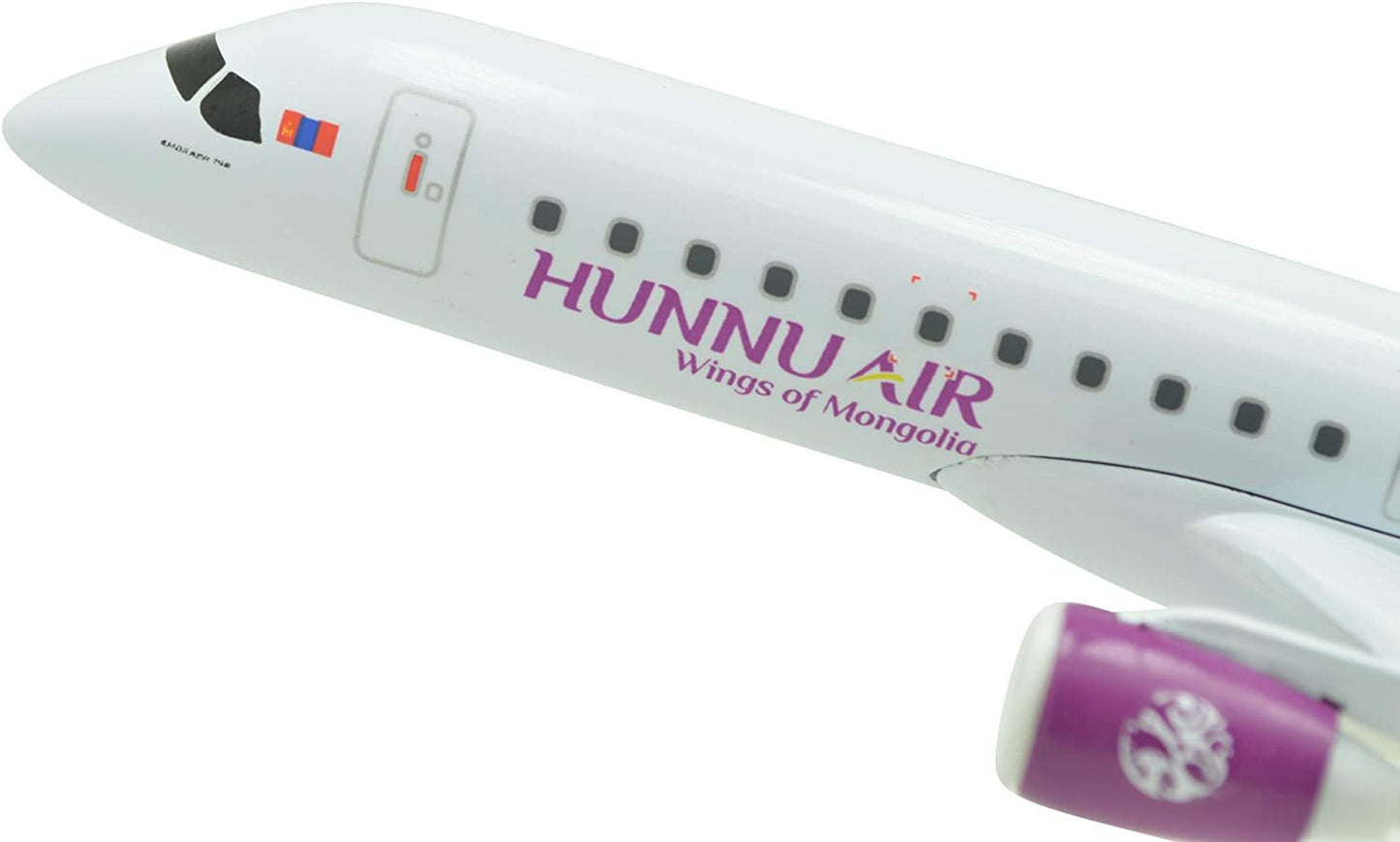 1:400 HUNNU AIR EMBRAERERJ E190 Without Landing Gear Metal Airplane Model Plane