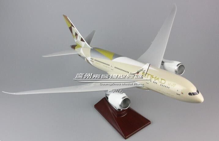 43CM ETIHAD BOEING 787 A6-BLA Passenger Airplane Resin Aircrarft Plane Model