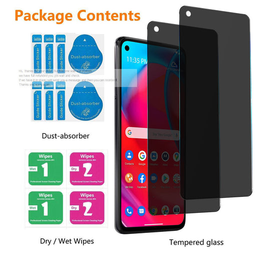 For Moto G Stylus 5G (2021) Privacy Tempered Glass Anti-Spy Screen Protector