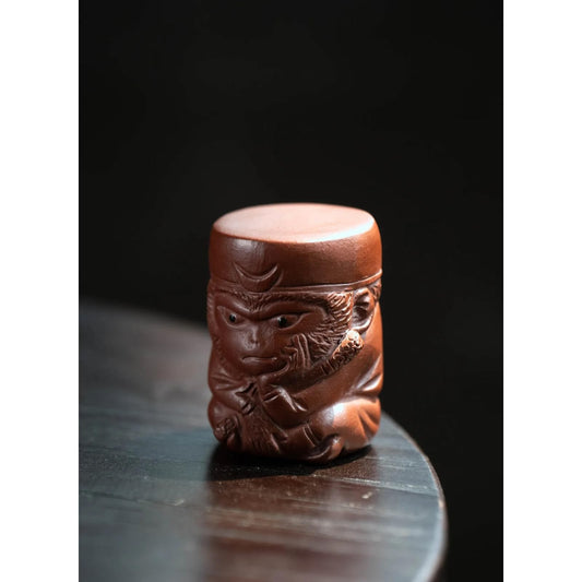 Purple Sands Wukong Monkey Tea Pet Zen Tea Play 6.8cm Tea Statue Craft Accessory