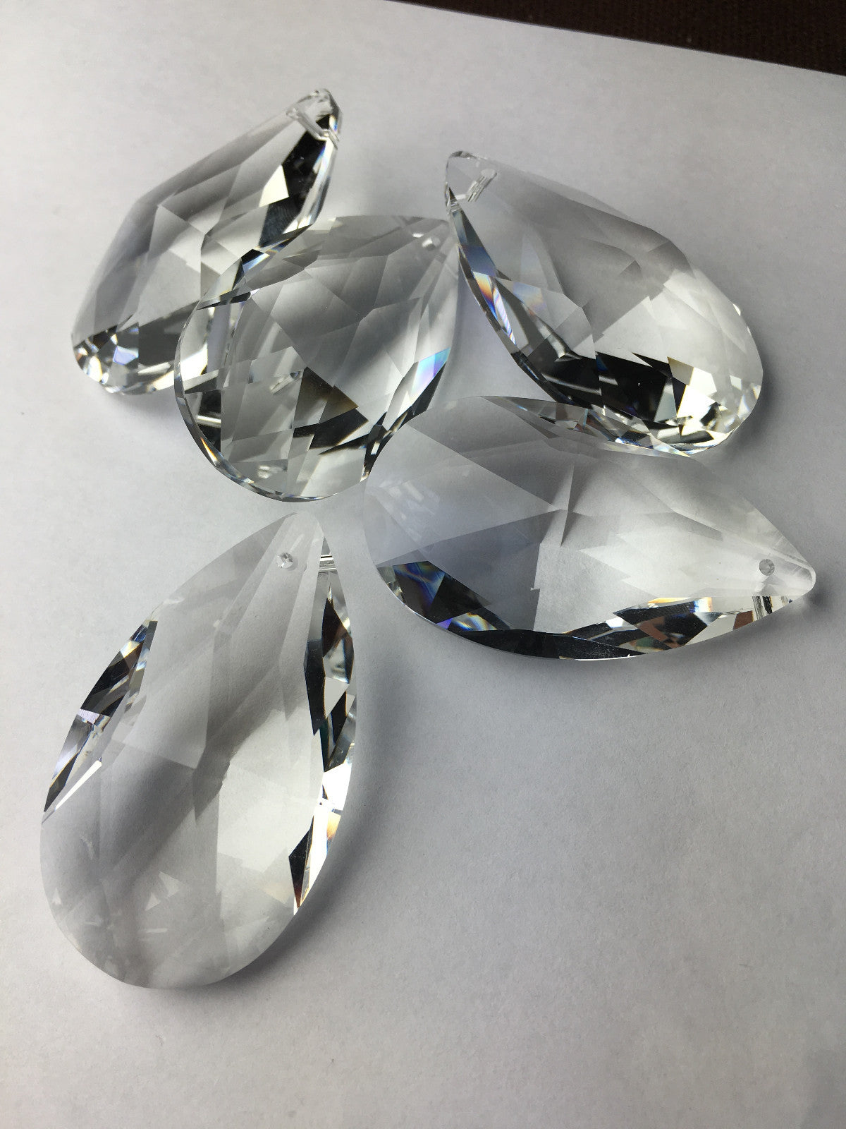 10 2'' Teardrop Prism Pendant Crystal Glass Chandelier Lamp Part Replace Hanging