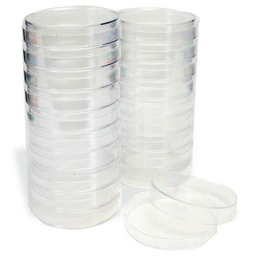 20 Pack Plastic Petri Dishes with Covers (70mm Diameter, 15mm Tall)