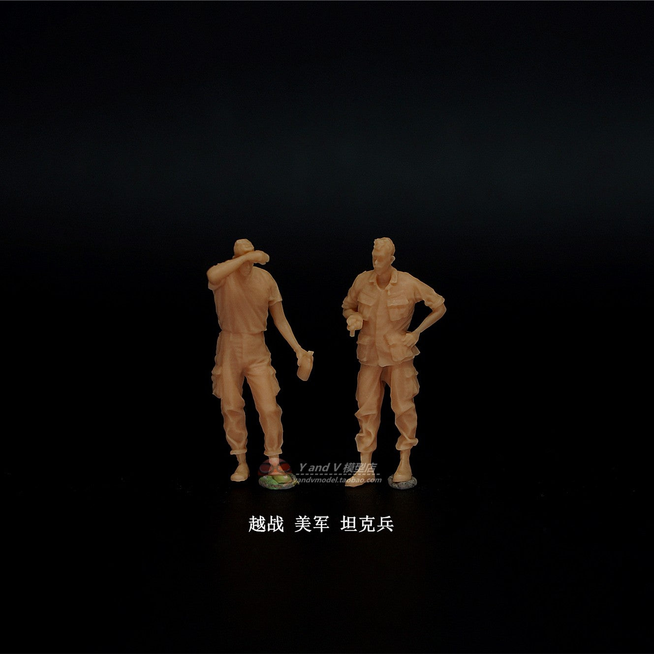 Homemade 1/72 1/64 1/87 Vietnam U.S. Army Tanker 2-Persons Finished Model Toys