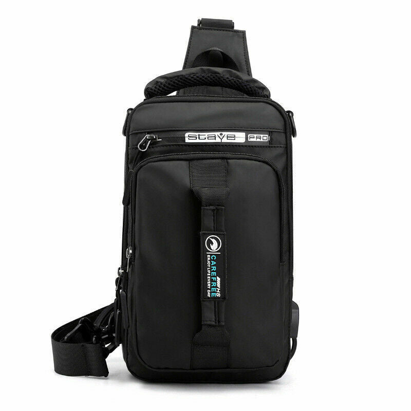Multifunction USB Shoulder Bag Chest Bags Waterproof Travel Pack Messenger Pack