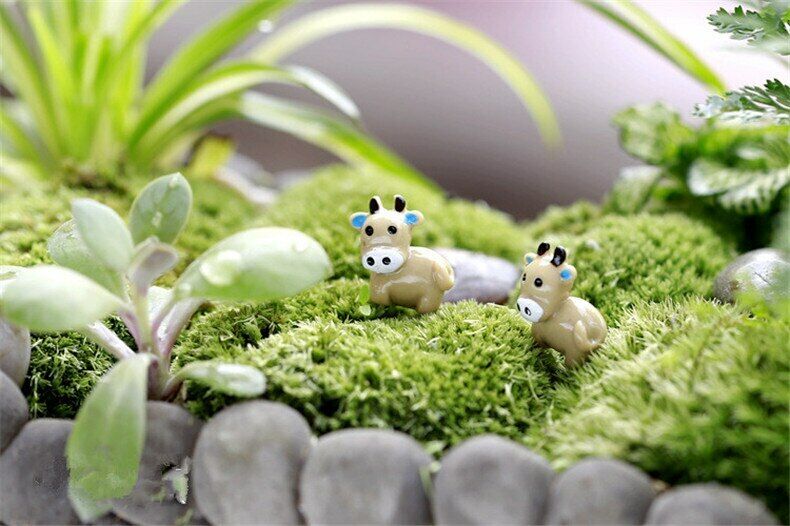 Mini 10pcs Cow Dolls Bottle Decoration Supplies Garden Deco Creative Handicrafts