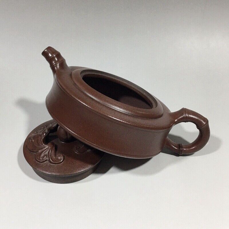 Chinese Yixing Zisha Clay Handmade Exquisite Teapot (竹鼓壶 底款:朱可心)
