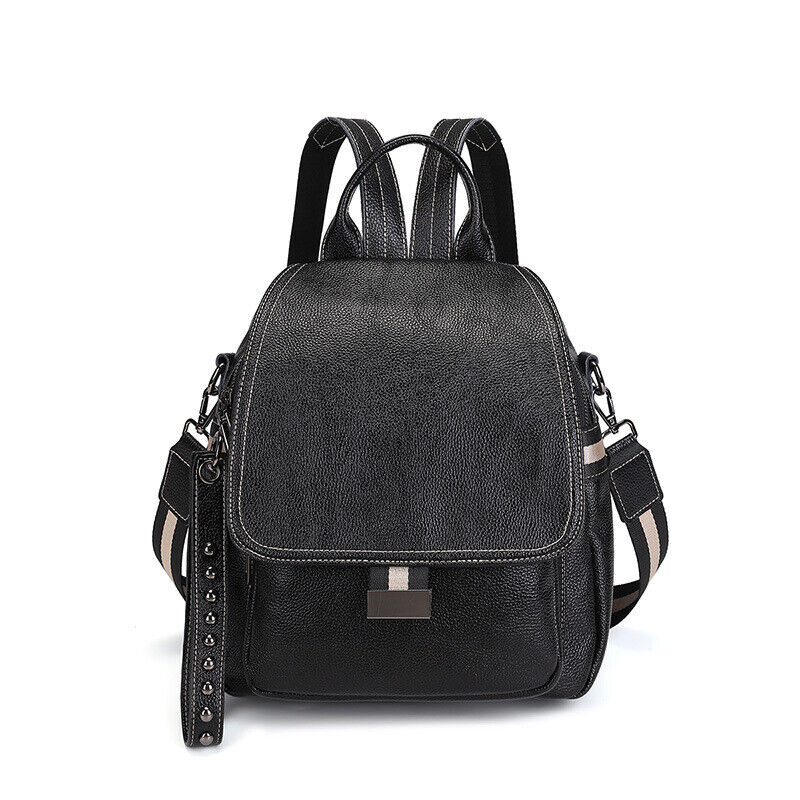 Ladies Leather Backpack Purse Anti-Theft Rucksack Travel Bag Satchel