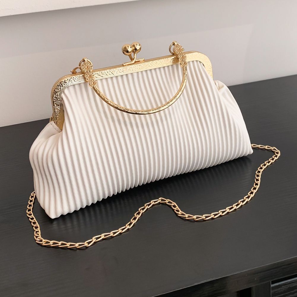 Chain Evening Bag Messenger Bag Synthetic Leather Exquisite Soft Metal Buckle