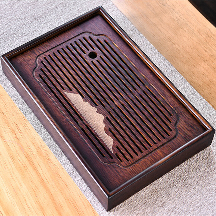 Bamboo Tray Reservoir Serving Tray Chinese Tea Table For Kungfu Teaset Rectangle