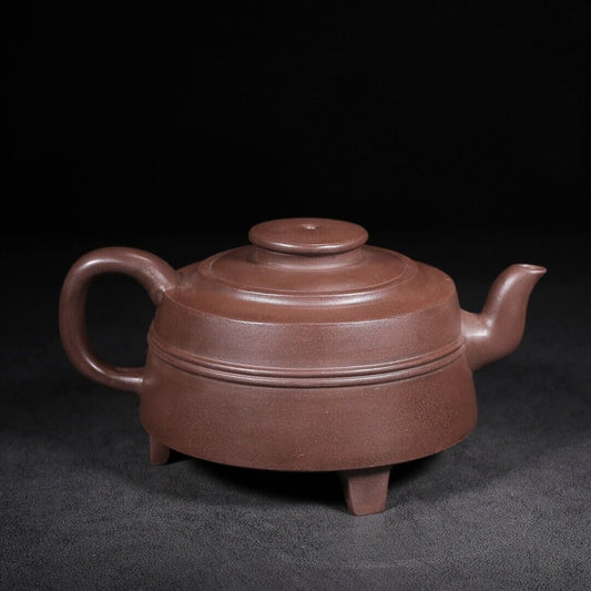 Chinese Yixing Zisha Clay Handmade Exquisite Teapot(三角线圆 底款:徐汉棠)
