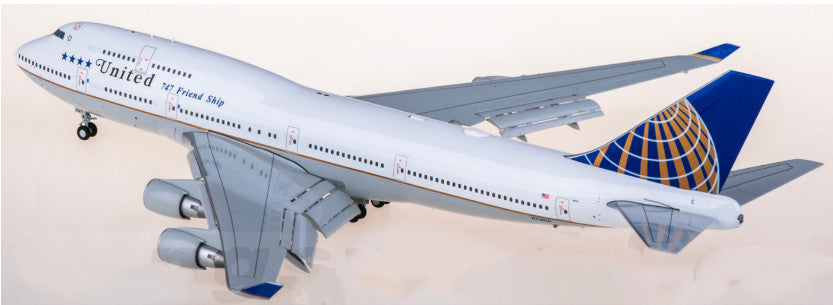 1:200 JC Wings United Airlines B747-400 Flap Down Plane Diecast Aircraft Model