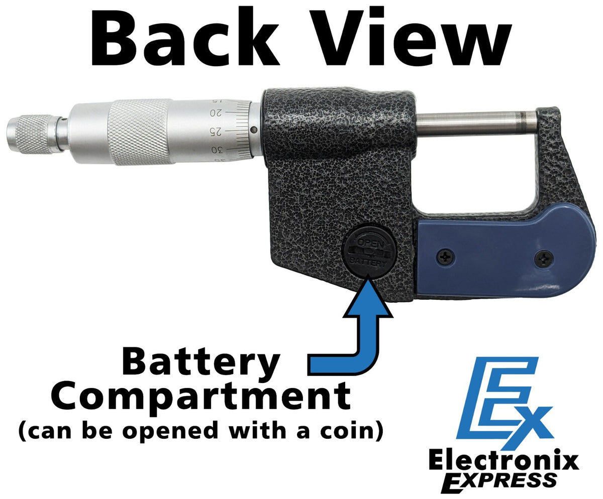 0-25mm (0-1") Digital Micrometer with 6 Digit LCD Display, 0.001mm Resolution
