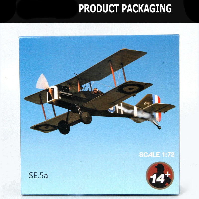 1/72 WWI SE-5A Fighter Aircraft Alloy Simulation Military Jet Airplane Kids Gift