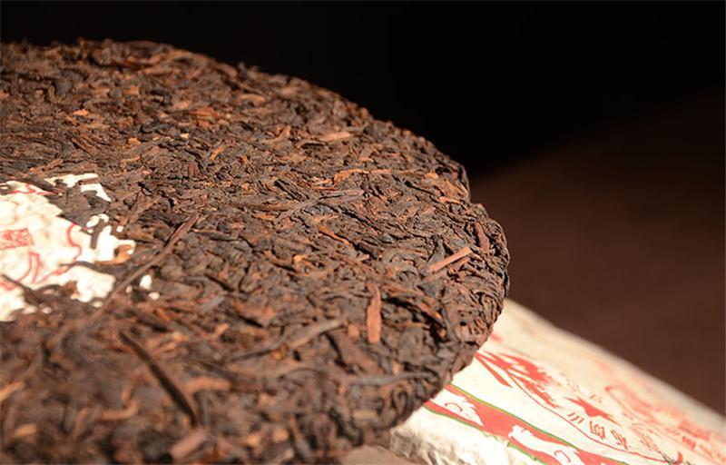 357g Ripe Pu-erh Tea Cake Aged Yunnan Compressed Dark Tea Smooth Rich