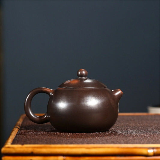 zisha teapot purple clay raw ore Qinzhou mud dragon pattern