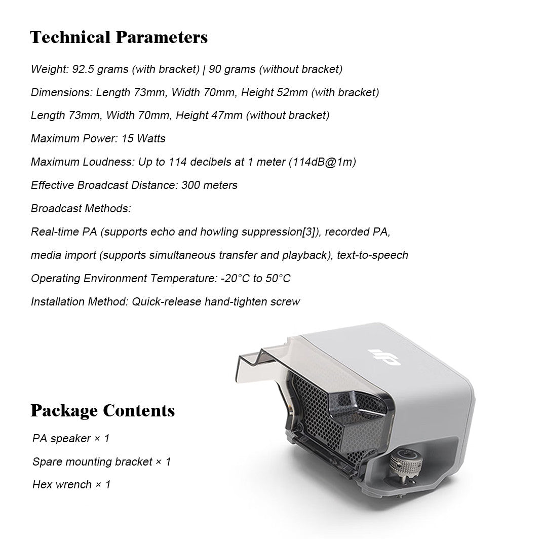 DJI AS1 Speaker for DJI Matrice 4T/4E Drone
