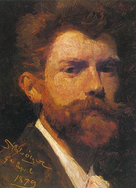 Dream-art Oil painting Peder-Severin-Kroyer-Autorretrato young man portrait art