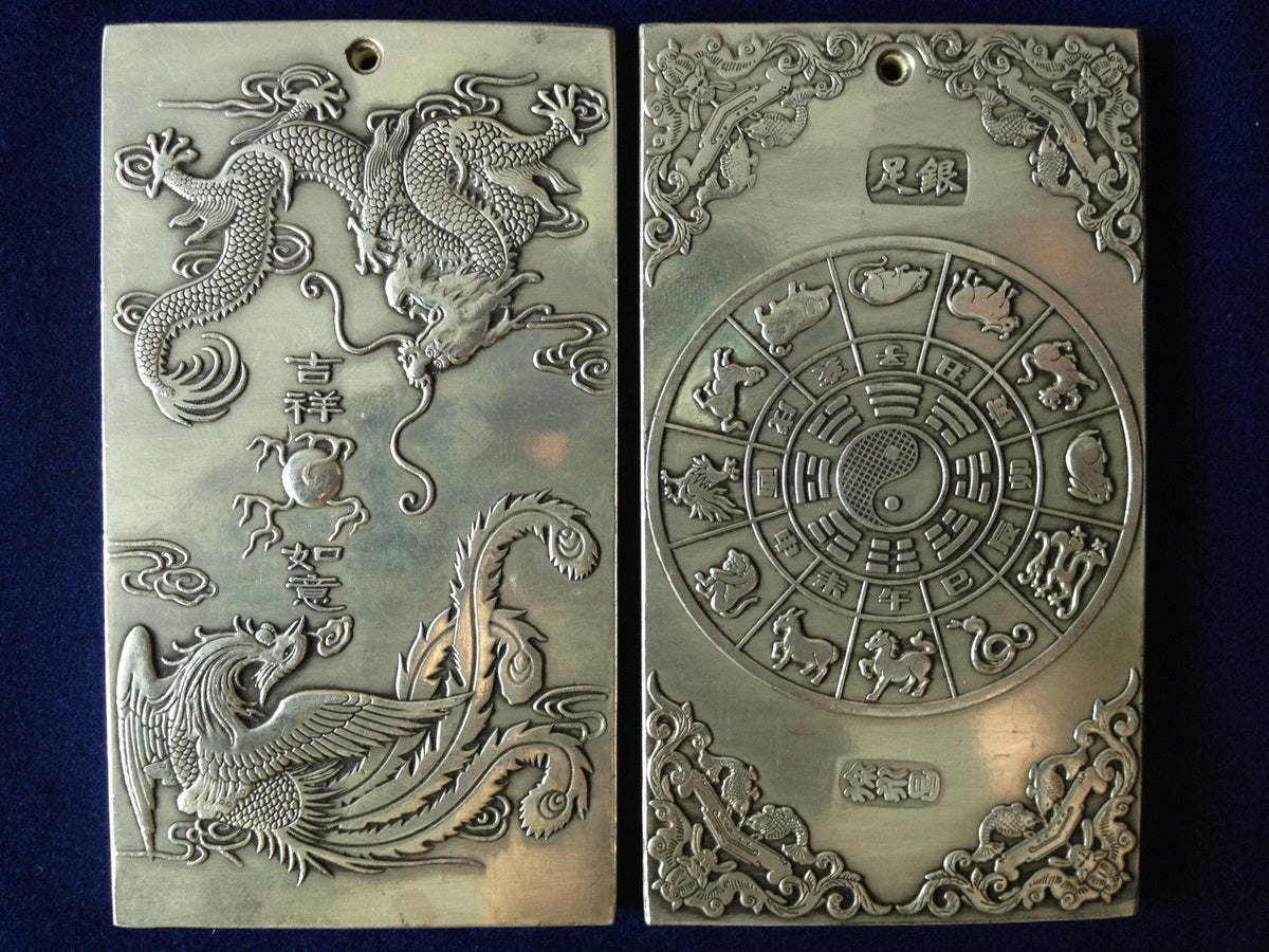 3.9" Collected Old Silver Guan Kwan Yin Buddha Dragon Statue Nepal Thangka