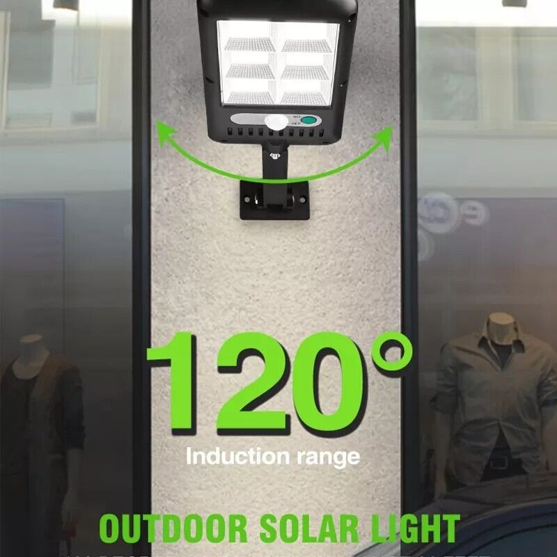 Lampara Solar con Control Remoto Exteriores LED Gran Potencia Sensor Movimiento