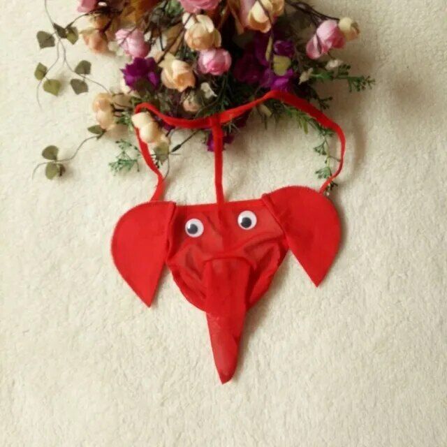 New G-string Sexy hombres diseño de elefante Calzoncillos elástico Tanga hombres