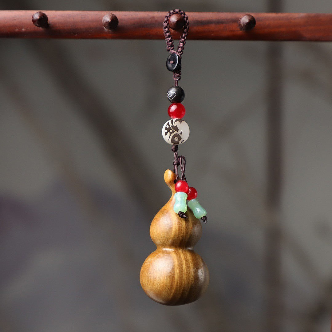 1pc 4cm Rosewood Gourd Pendant Car Keychain Mobile Phone Chain Hangings Pendant