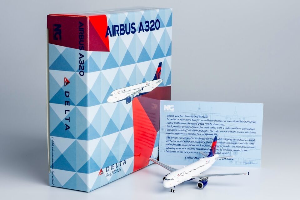1:400 NG Model DELTA AIRBUS A320 Passenger Aircraft Plane Diecast Airplane Model