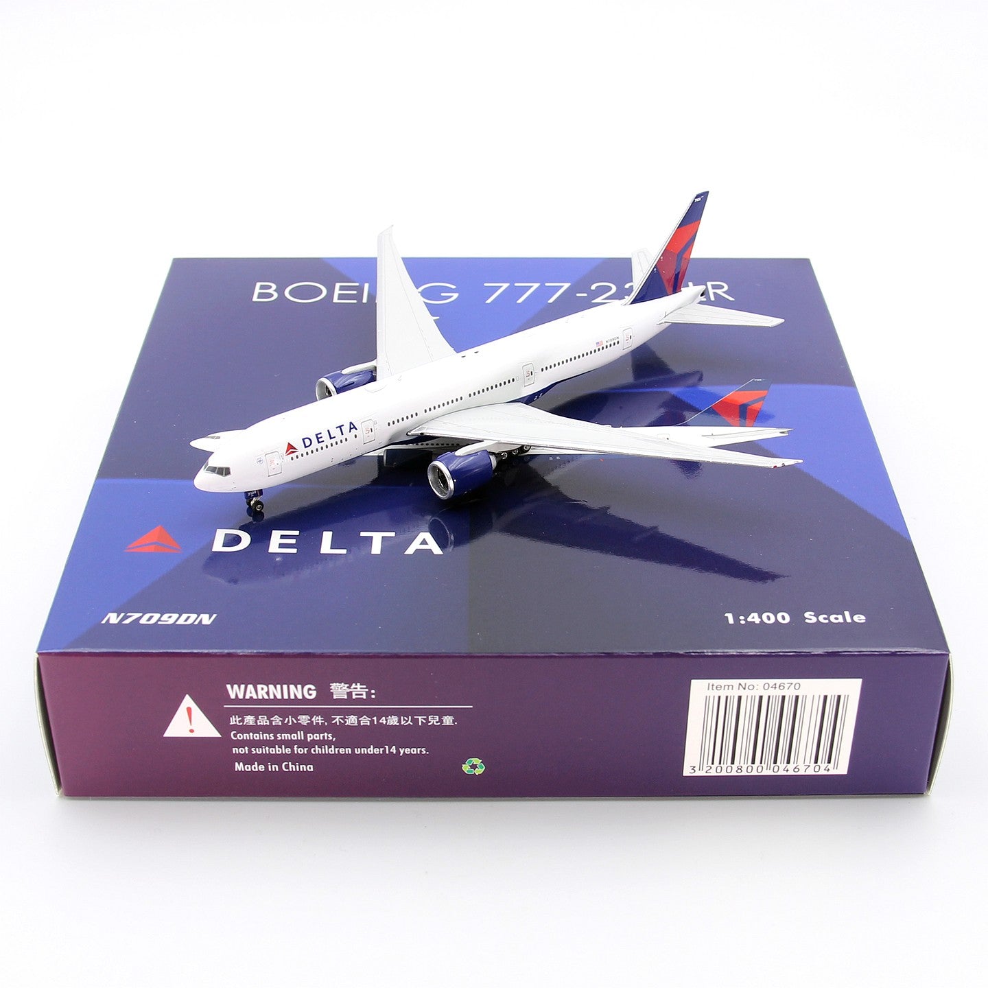 1:400 Phoenix Delta Air Lines B777-200LR N709DN Diecast Aircraft Plane Model